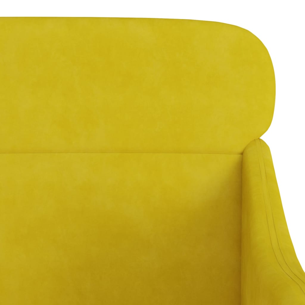 Fauteuil Jaune 63x76x80 cm Velours Fauteuils vidaXL   