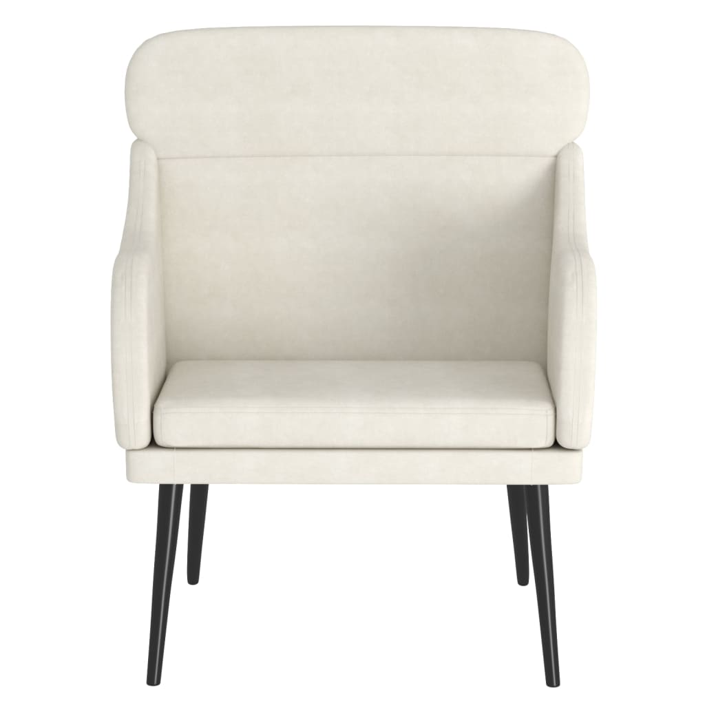 Fauteuil Crème 63x76x80 cm Velours Fauteuils vidaXL   