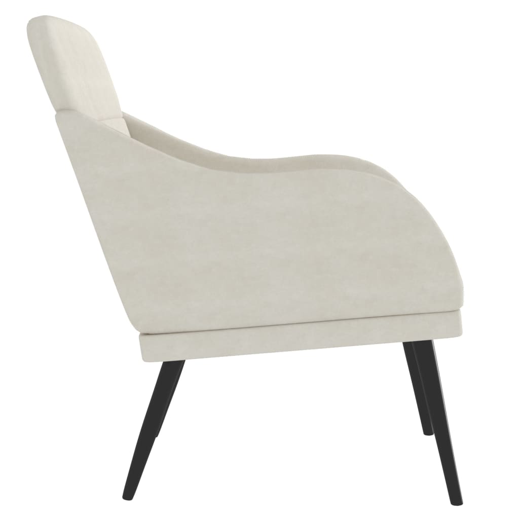 Fauteuil Crème 63x76x80 cm Velours Fauteuils vidaXL   