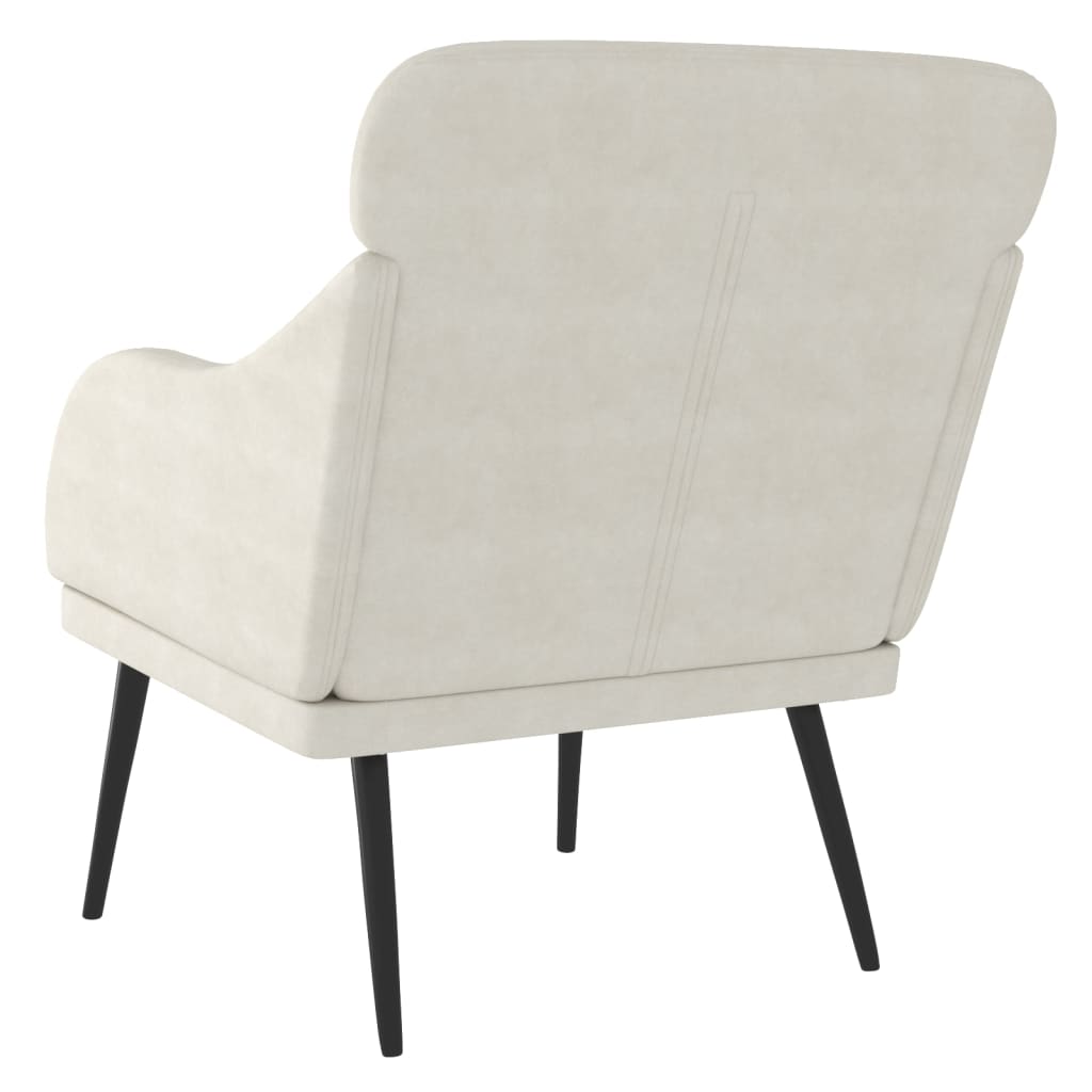 Fauteuil Crème 63x76x80 cm Velours Fauteuils vidaXL   