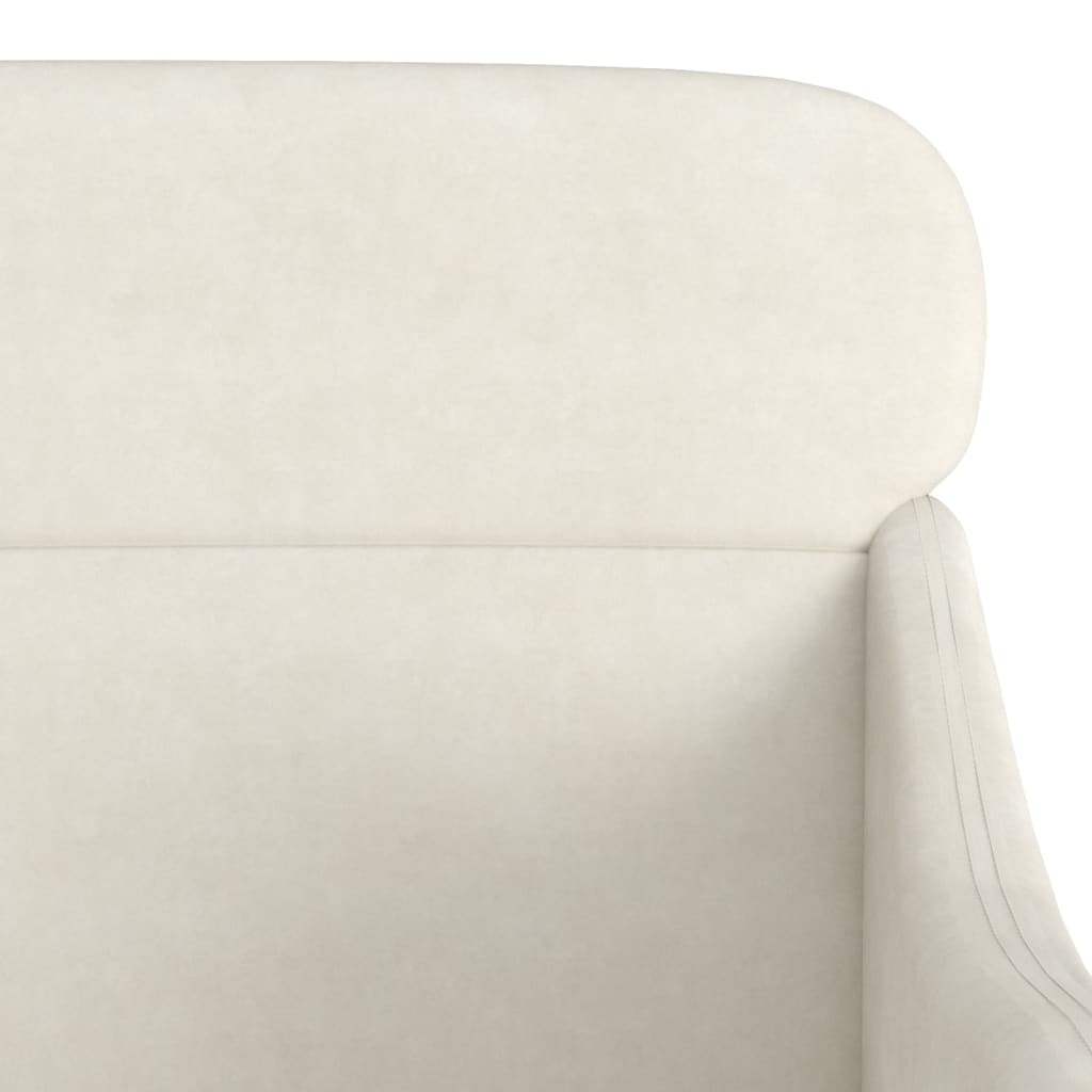 Fauteuil Crème 63x76x80 cm Velours Fauteuils vidaXL   