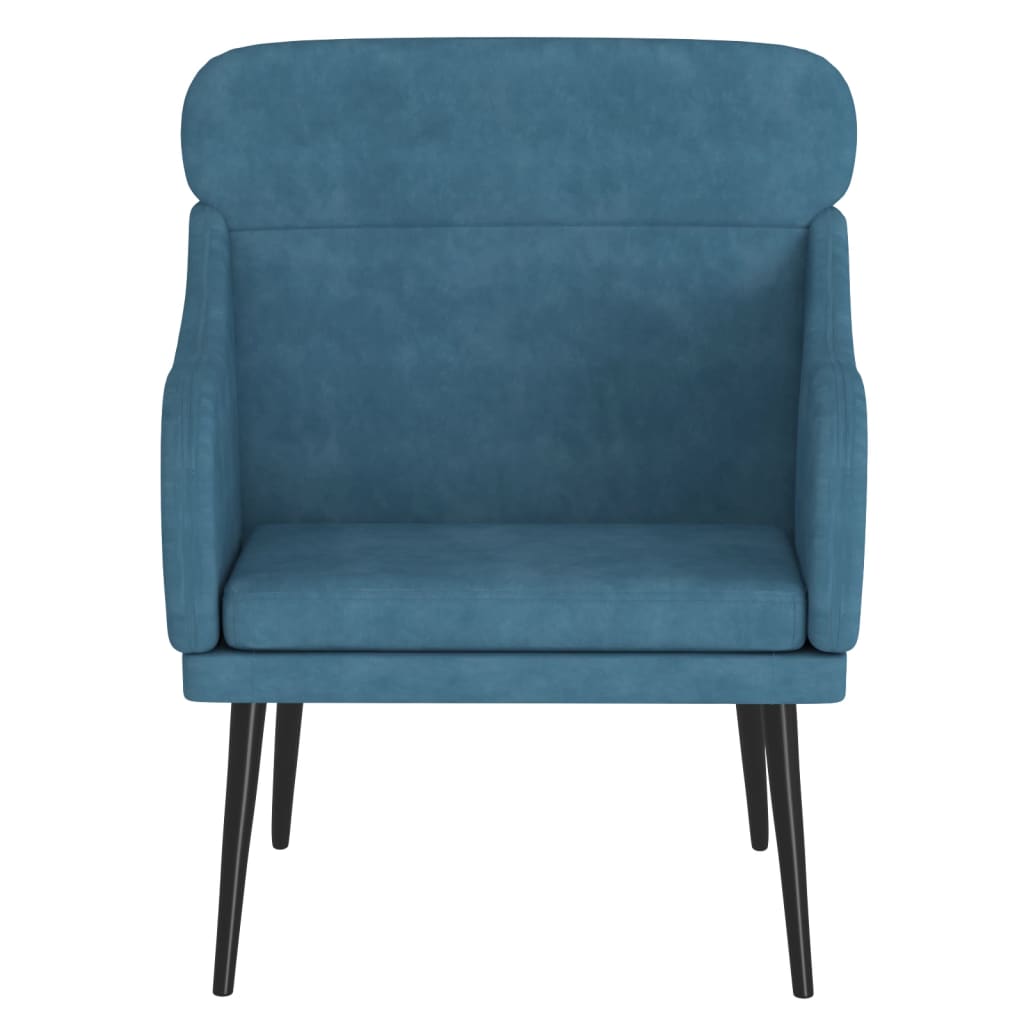 Fauteuil Bleu 63x76x80 cm Velours Fauteuils vidaXL   