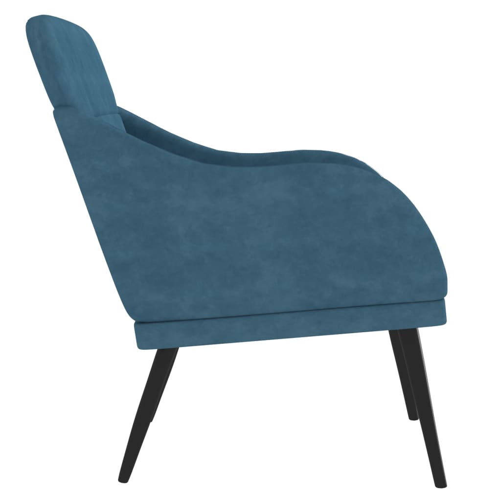 Fauteuil Bleu 63x76x80 cm Velours Fauteuils vidaXL   