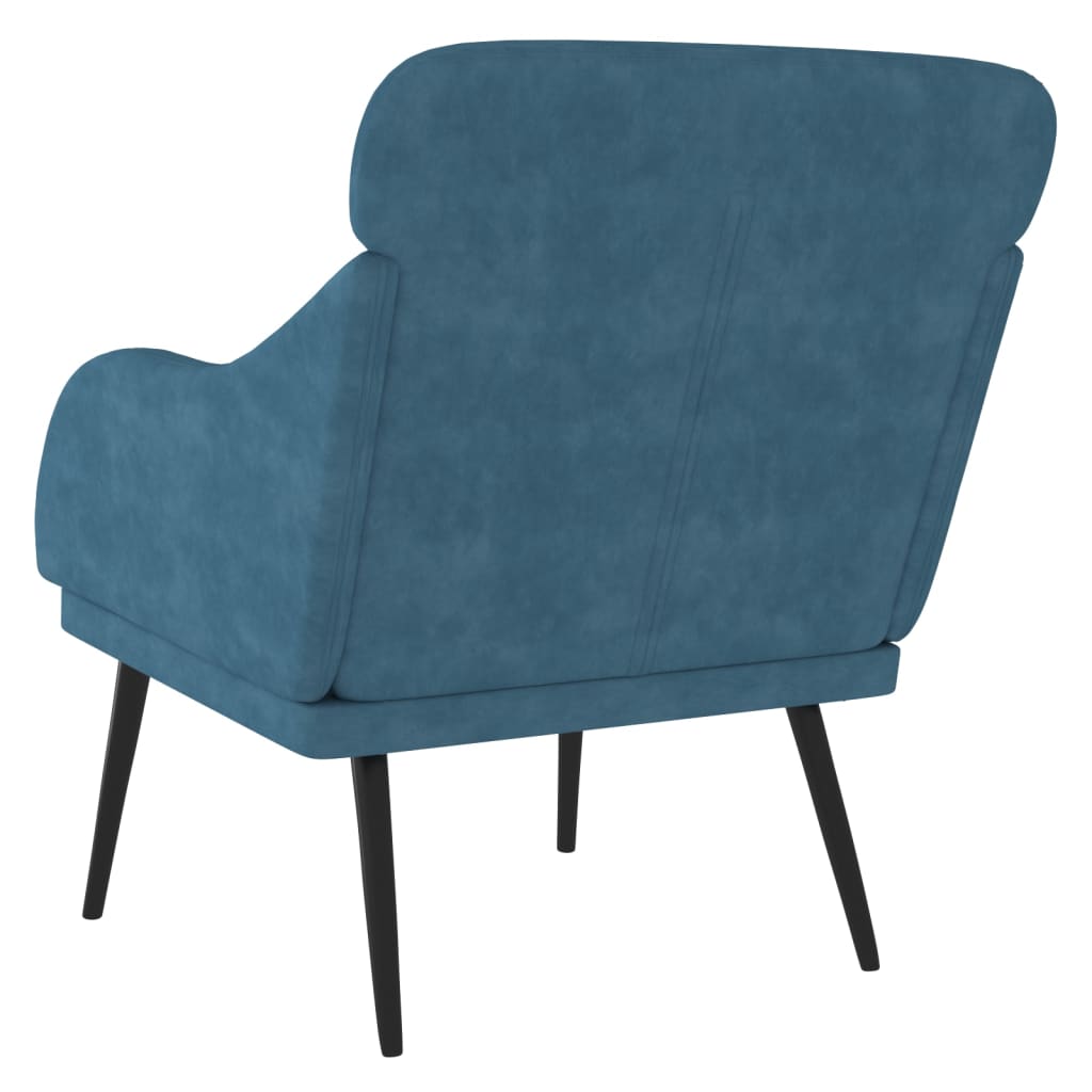 Fauteuil Bleu 63x76x80 cm Velours Fauteuils vidaXL   