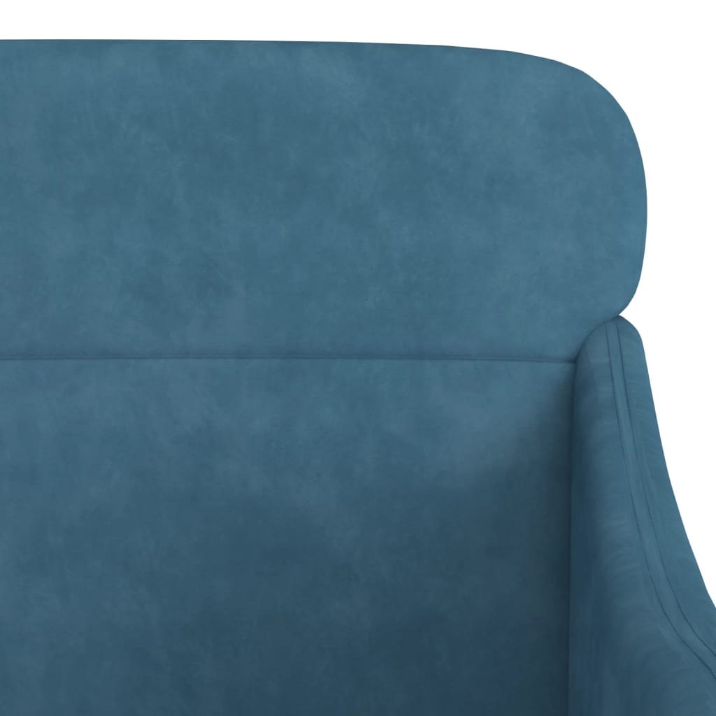 Fauteuil Bleu 63x76x80 cm Velours Fauteuils vidaXL   