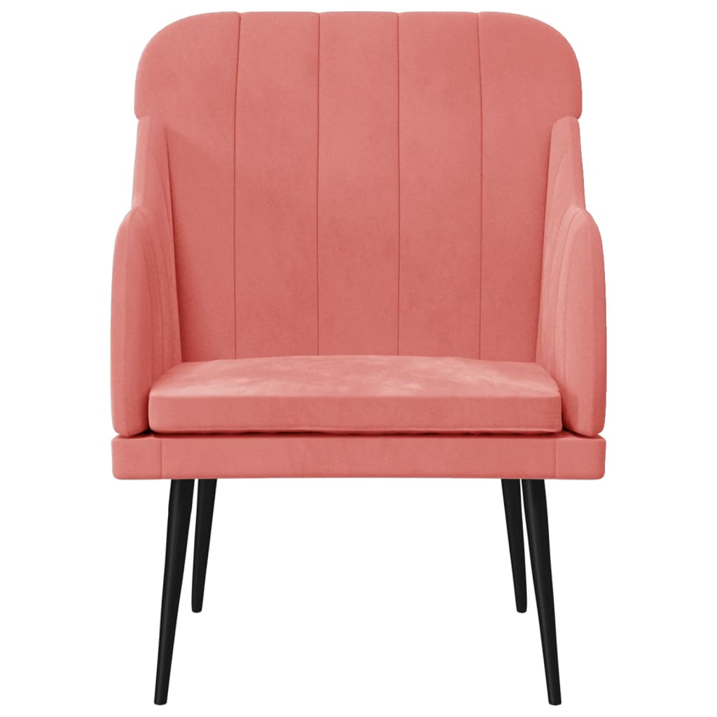 Fauteuil Rose 63x76x80 cm Velours Fauteuils vidaXL   