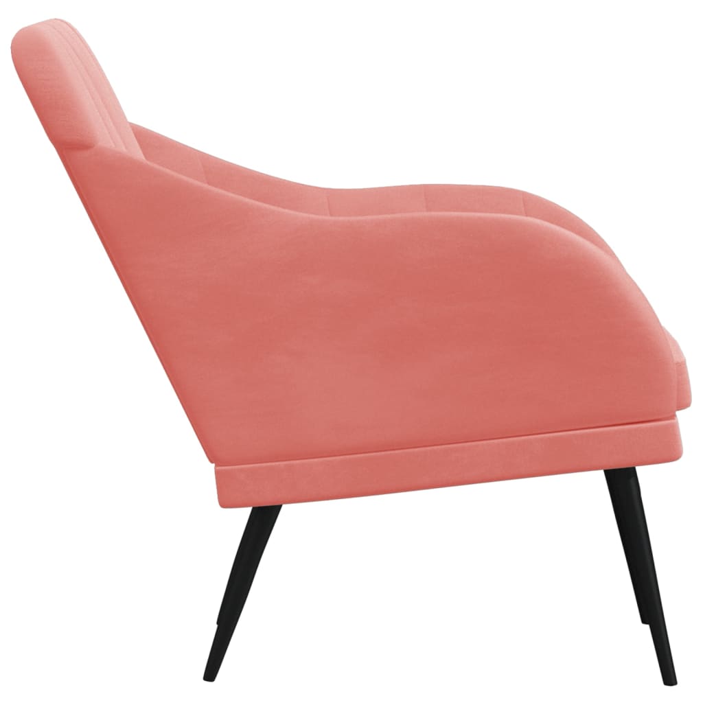 Fauteuil Rose 63x76x80 cm Velours Fauteuils vidaXL   