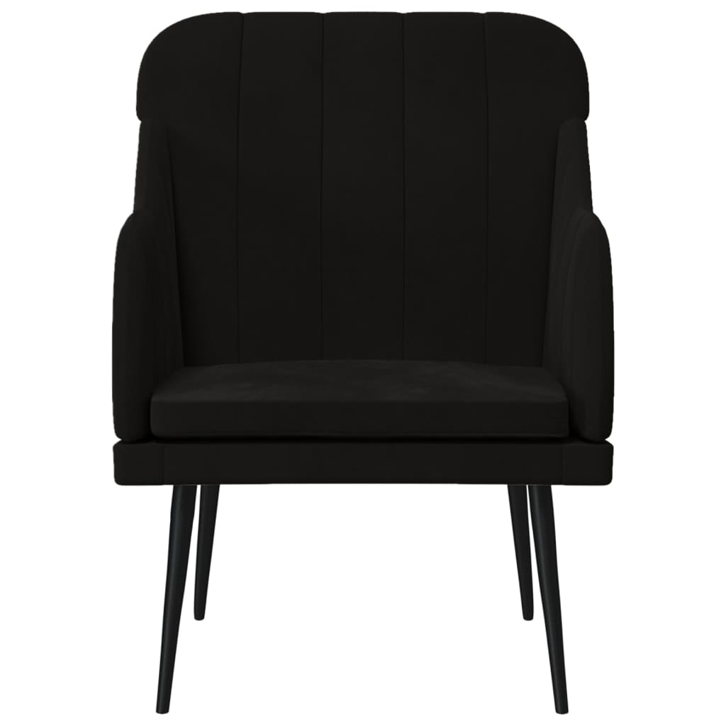 Fauteuil Noir 63x76x80 cm Velours Fauteuils vidaXL   