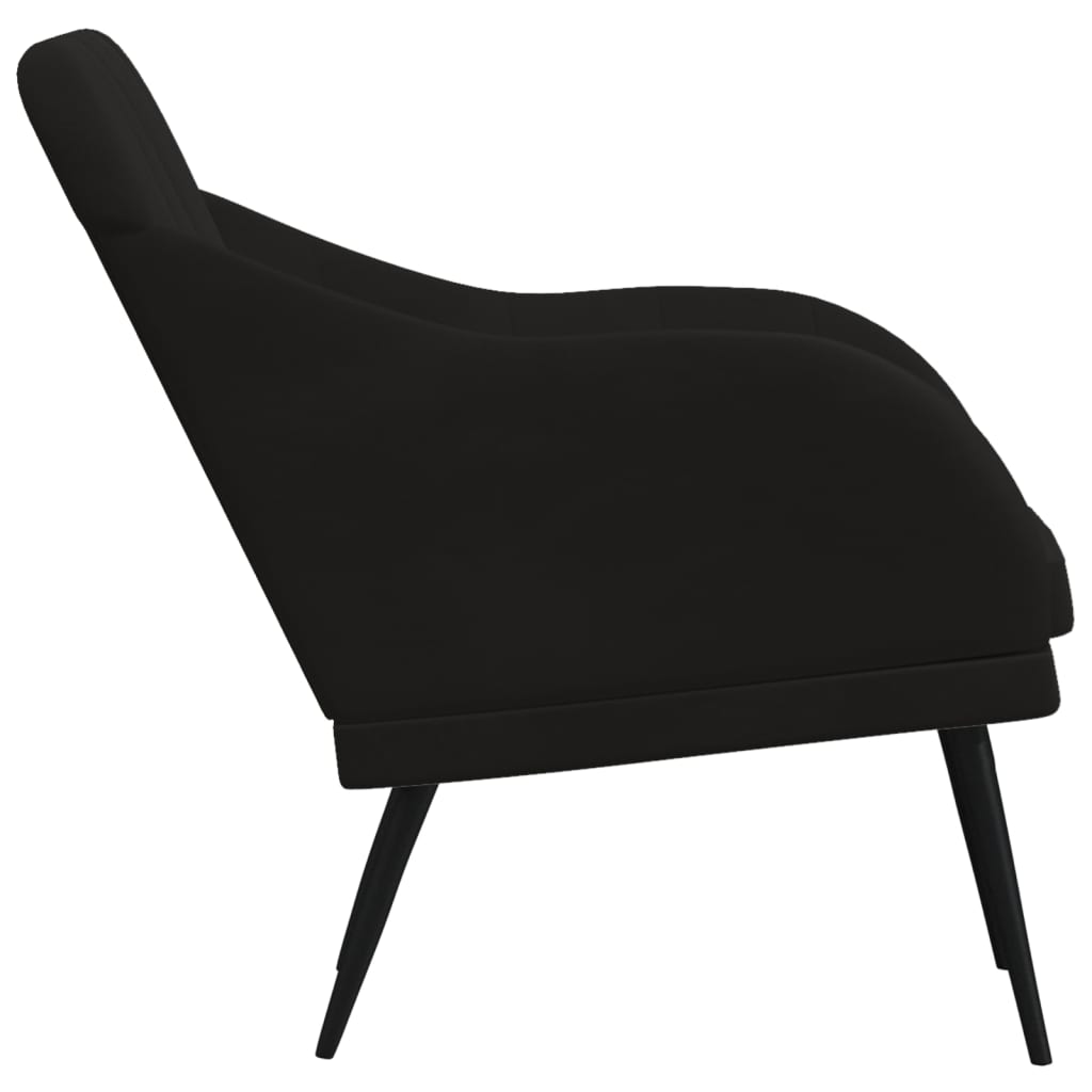 Fauteuil Noir 63x76x80 cm Velours Fauteuils vidaXL   