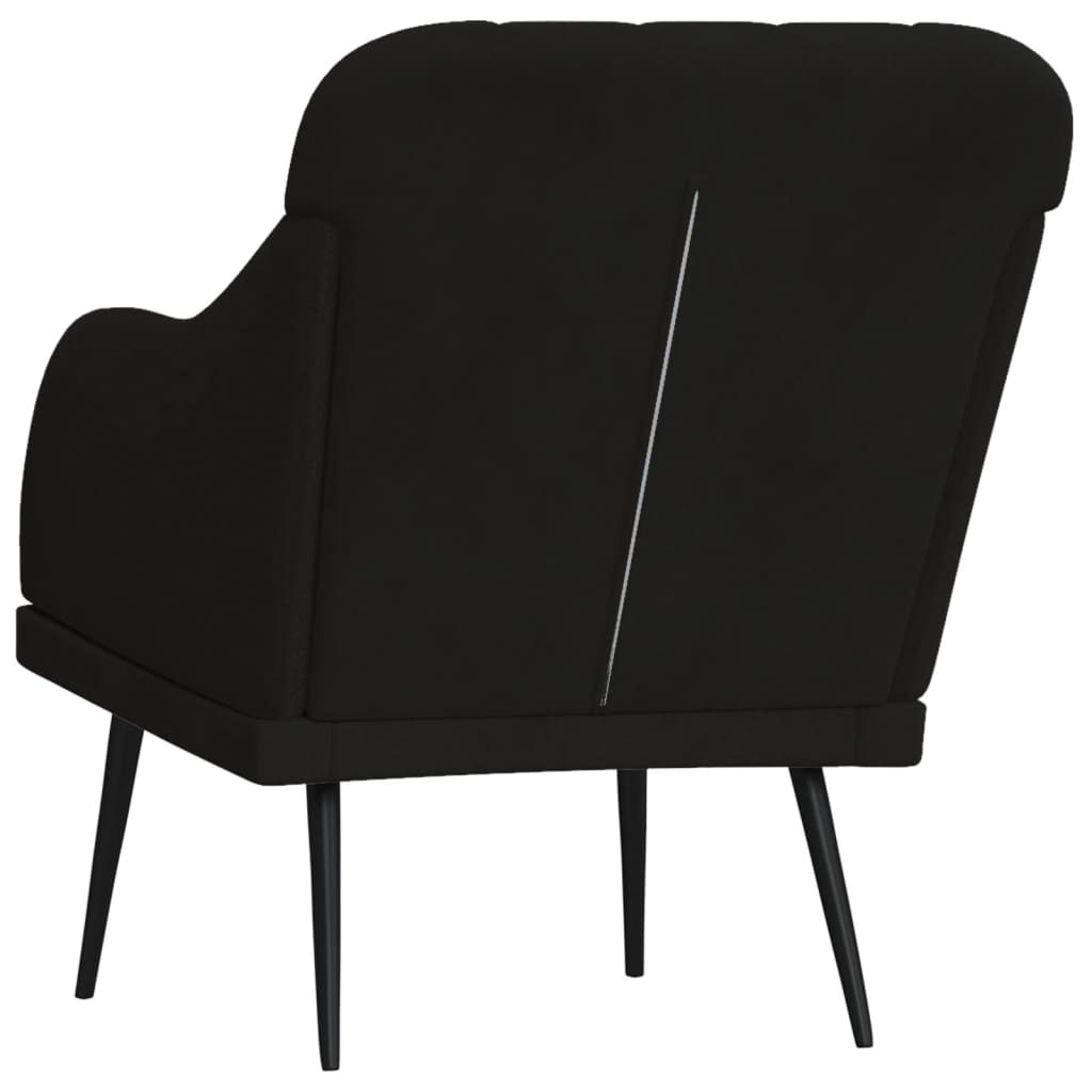 Fauteuil Noir 63x76x80 cm Velours Fauteuils vidaXL   