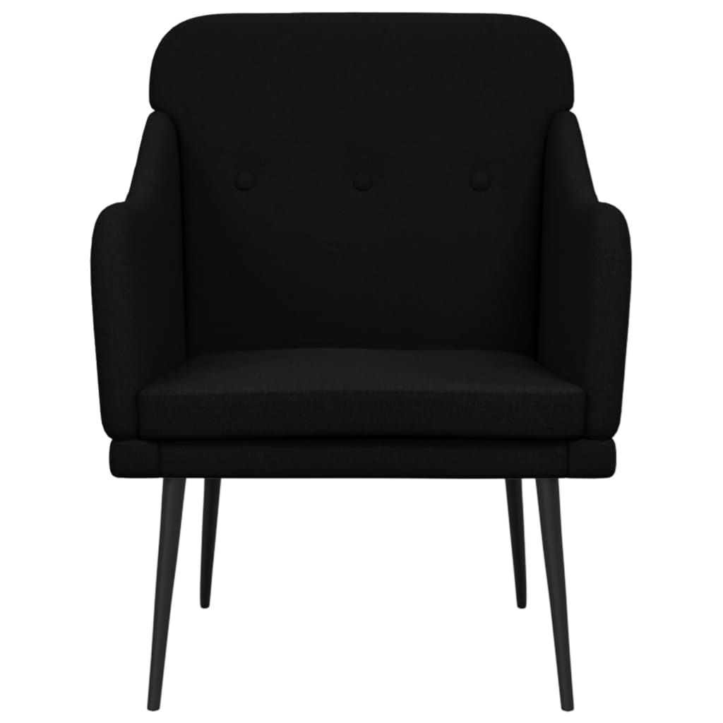 Fauteuil Noir 63x76x80 cm Tissu Fauteuils vidaXL   