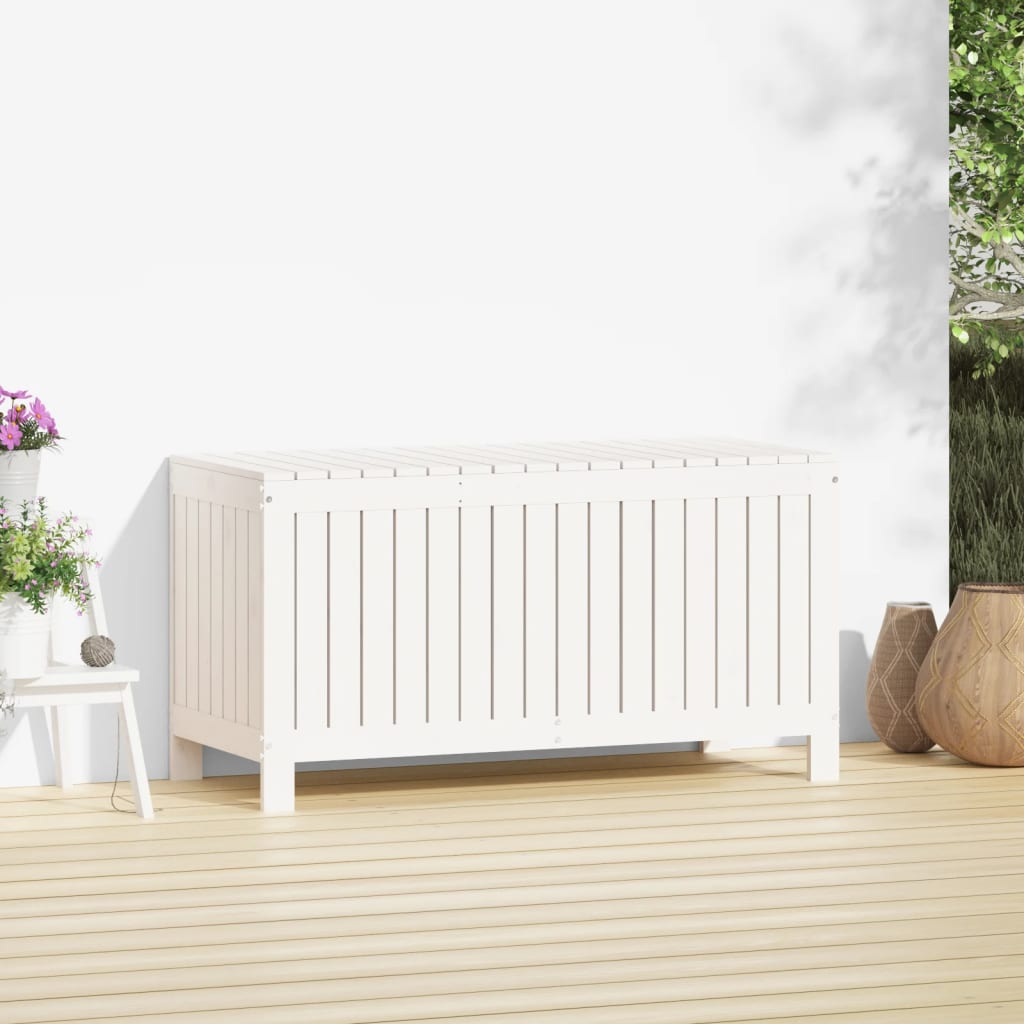 Boîte de rangement de jardin Blanc 115x49x60 cm Bois de pin Coffres de jardin vidaXL   