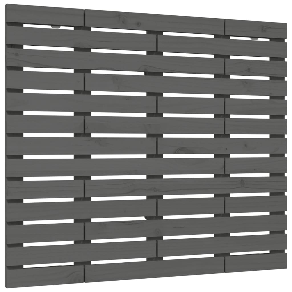 Tête de lit murale Gris 106x3x91,5 cm Bois massif de pin Têtes et pieds de lit vidaXL   