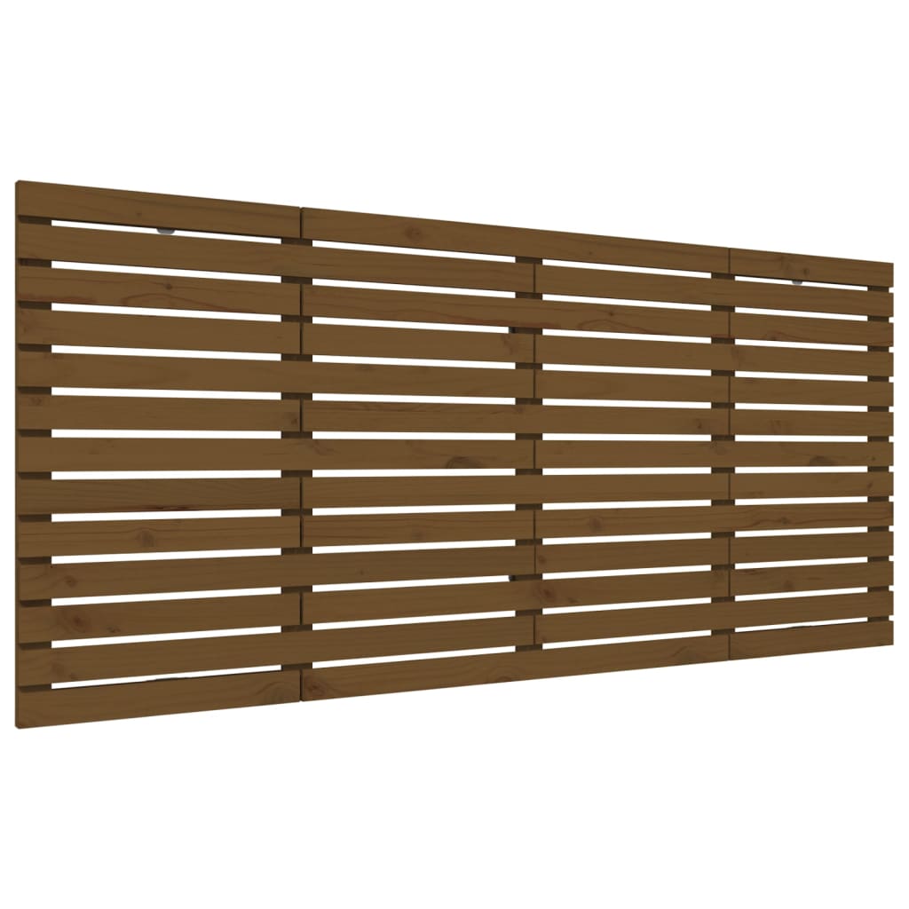 Tête de lit murale Marron miel 206x3x91,5 cm Bois massif de pin Têtes et pieds de lit vidaXL   