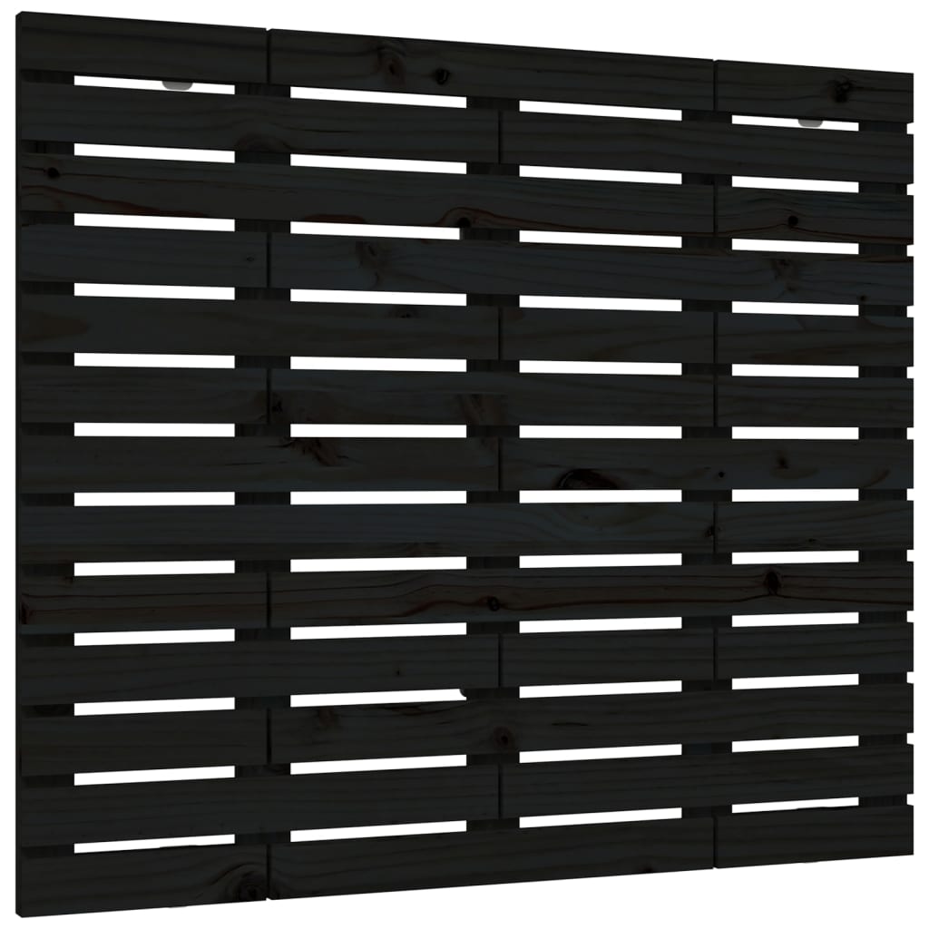 Tête de lit murale Noir 96x3x91,5 cm Bois massif de pin Têtes et pieds de lit vidaXL   