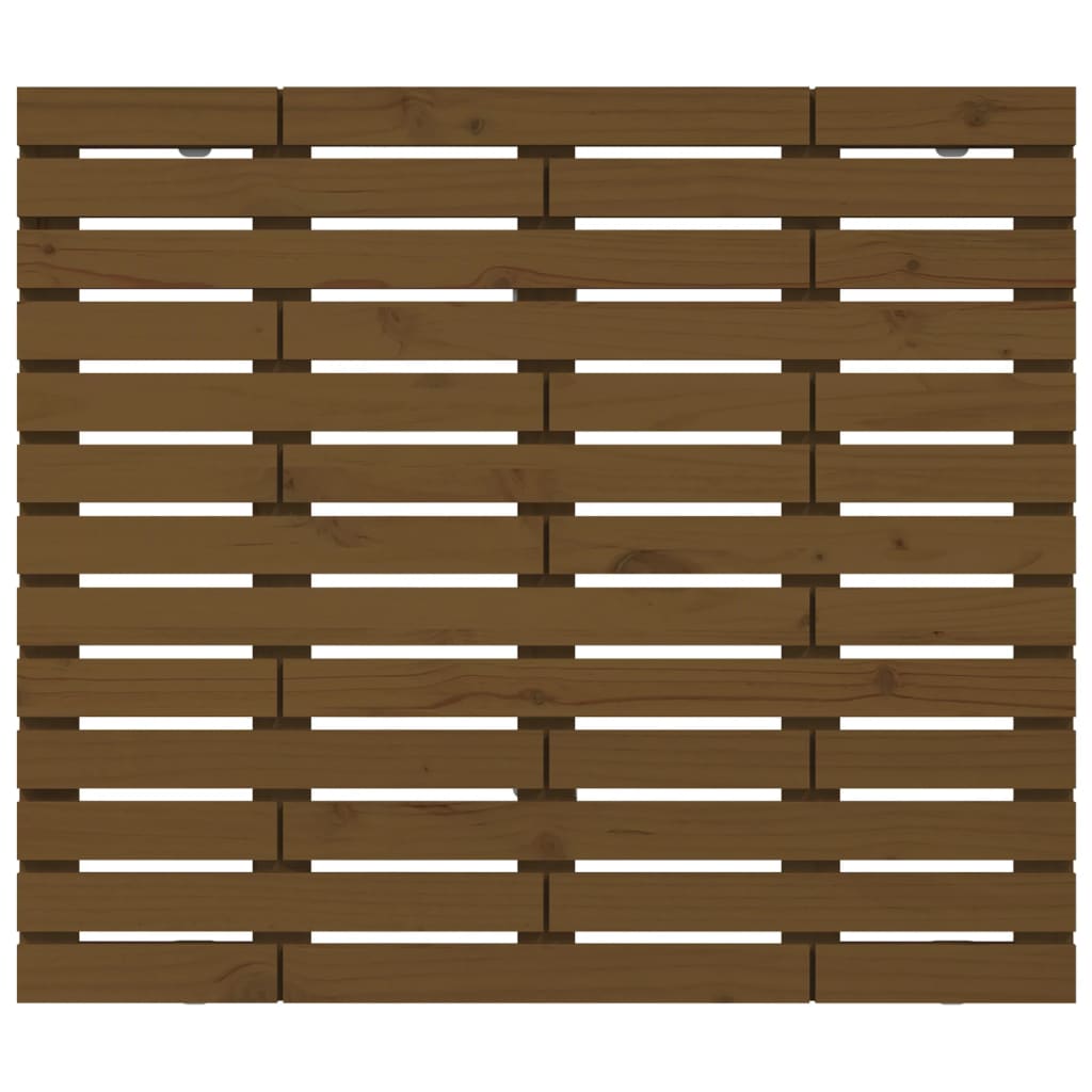 Tête de lit murale Marron miel 126x3x91,5 cm Bois massif de pin Têtes et pieds de lit vidaXL   