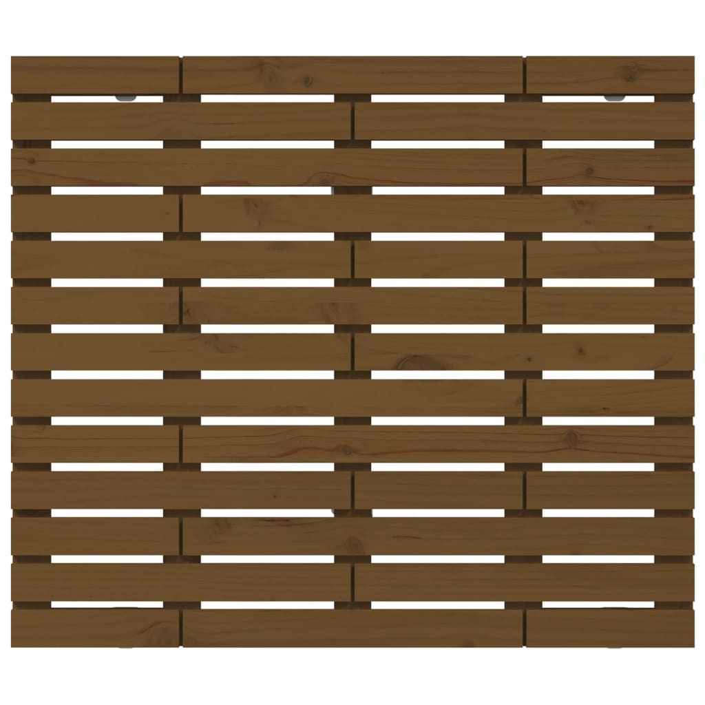 Tête de lit murale Marron miel 146x3x91,5 cm Bois massif de pin Têtes et pieds de lit vidaXL   