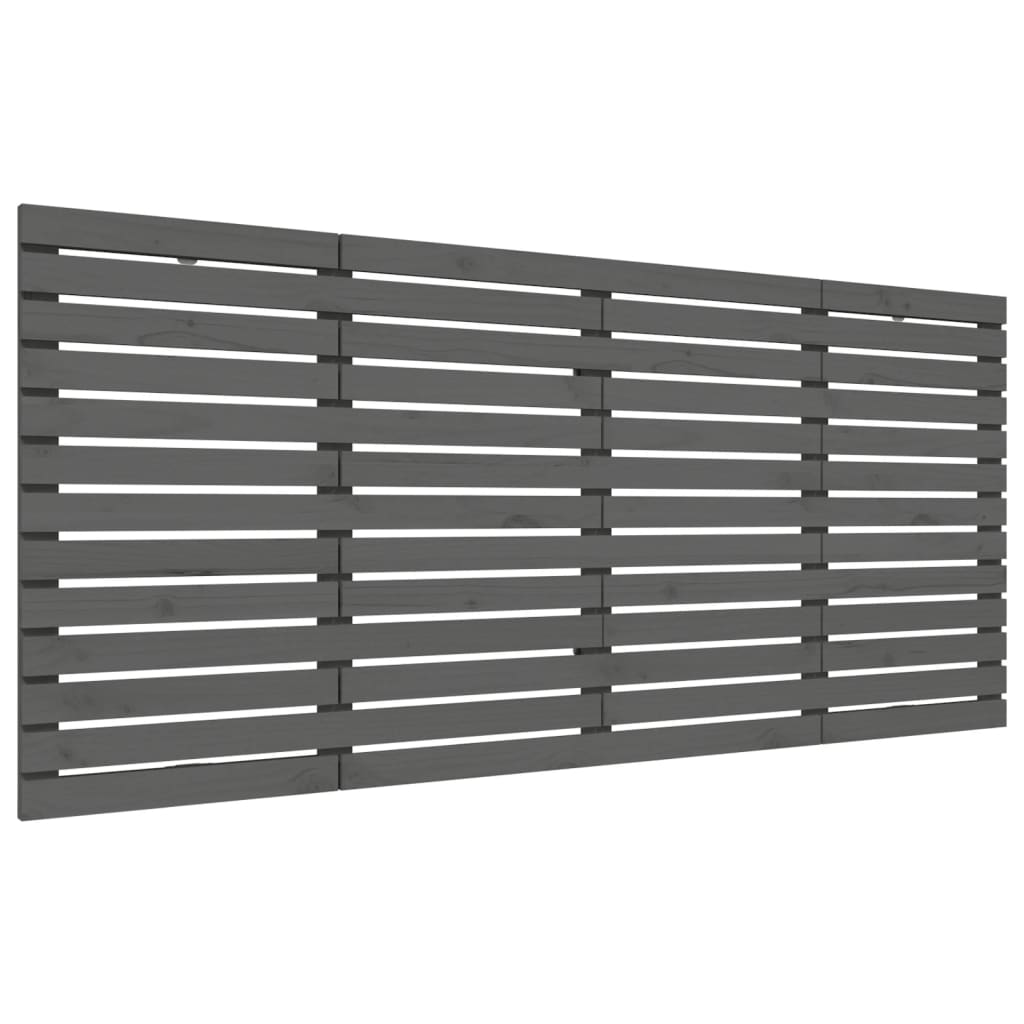 Tête de lit murale Gris 156x3x91,5 cm Bois massif de pin Têtes et pieds de lit vidaXL   