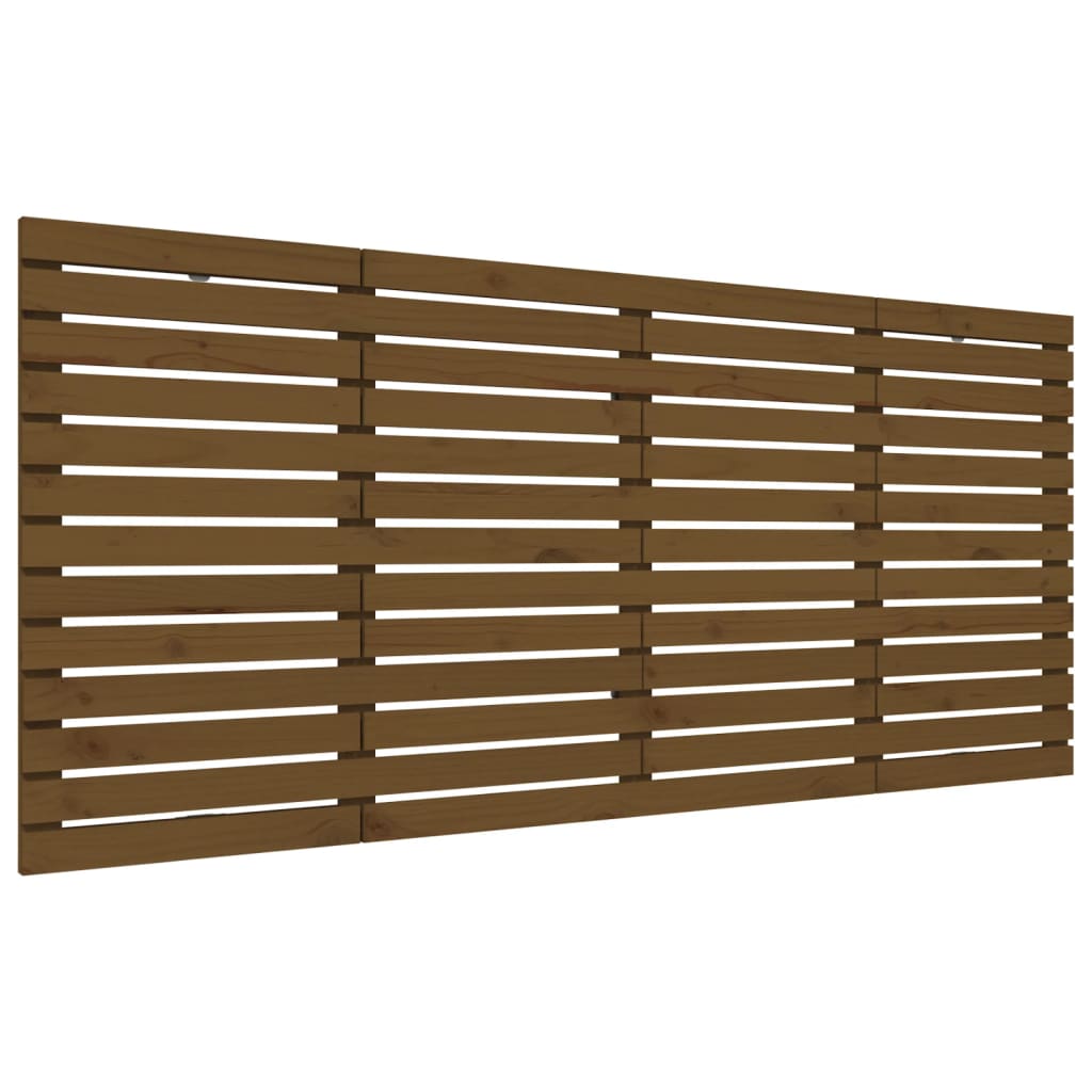 Tête de lit murale Marron miel 156x3x91,5 cm Bois massif de pin Têtes et pieds de lit vidaXL   