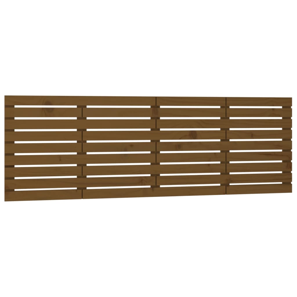 Tête de lit murale Marron miel 206x3x63 cm Bois massif de pin Têtes et pieds de lit vidaXL   