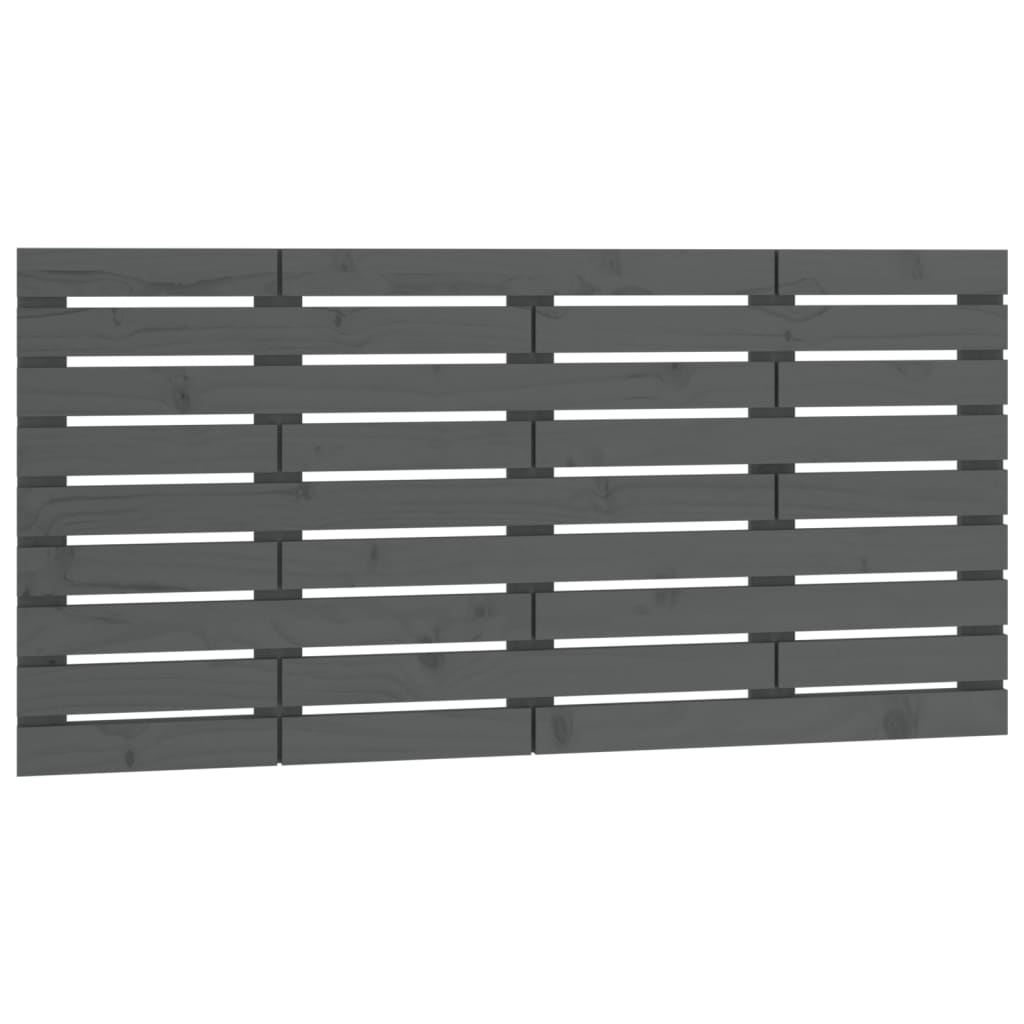 Tête de lit murale Gris 126x3x63 cm Bois massif de pin Têtes et pieds de lit vidaXL   