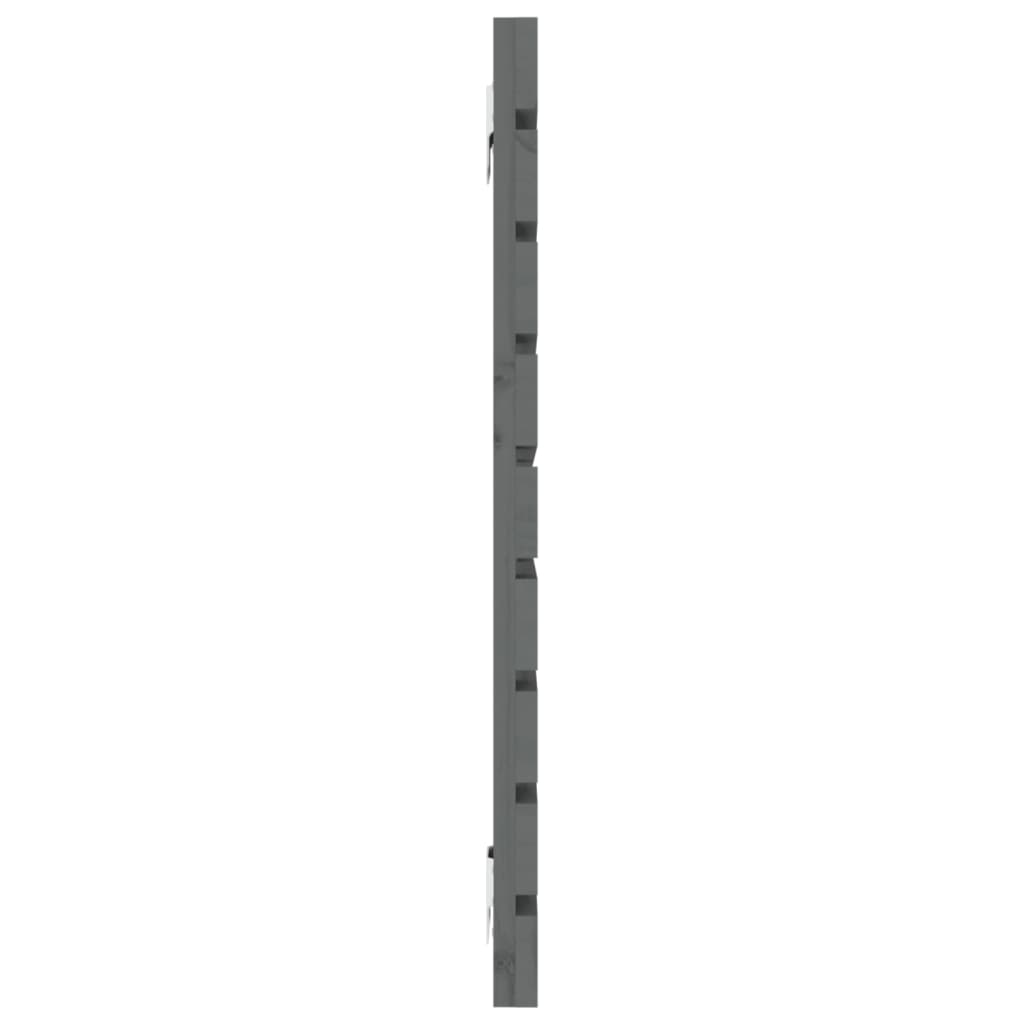 Tête de lit murale Gris 126x3x63 cm Bois massif de pin Têtes et pieds de lit vidaXL   