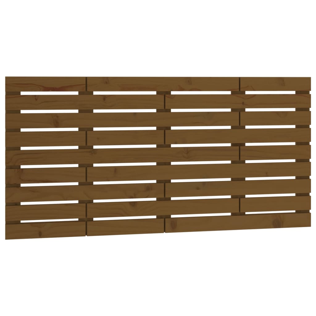 Tête de lit murale Marron miel 126x3x63 cm Bois massif de pin Têtes et pieds de lit vidaXL   