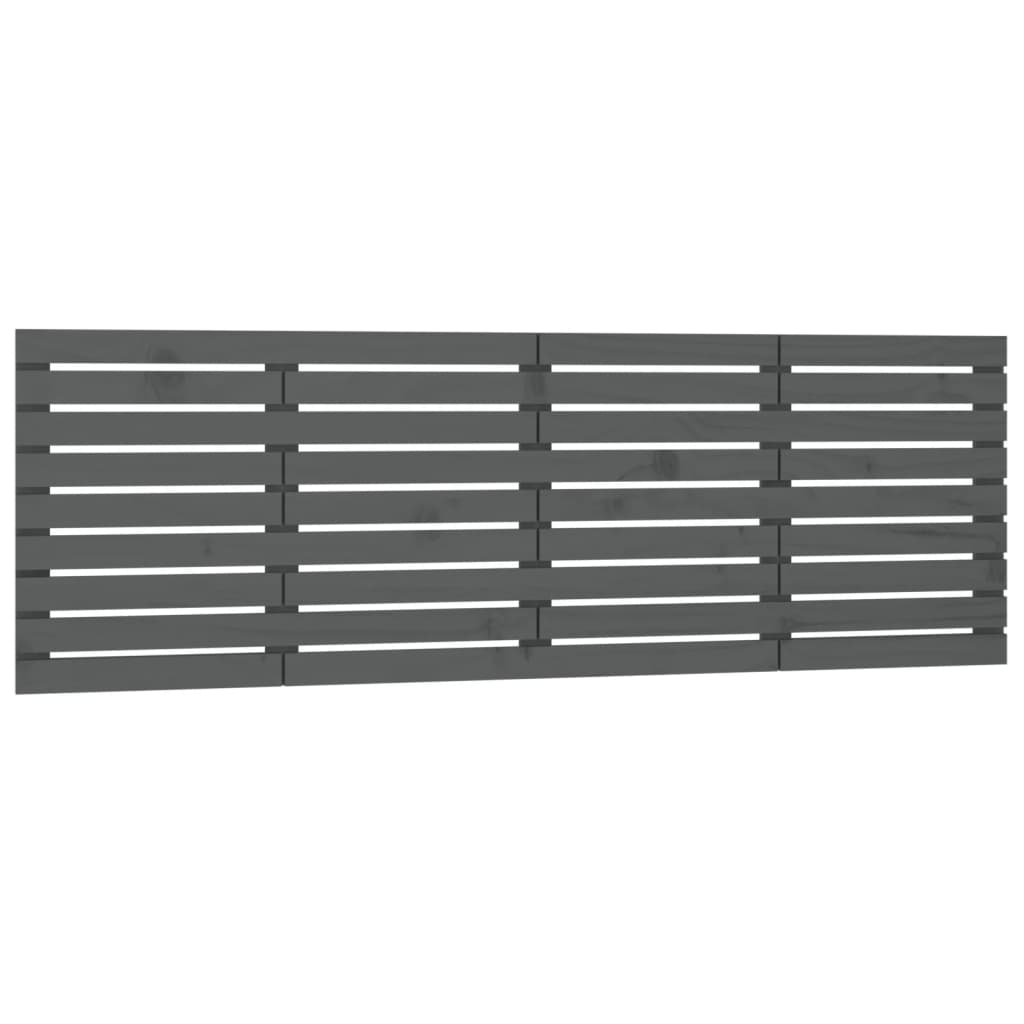 Tête de lit murale Gris 166x3x63 cm Bois massif de pin Têtes et pieds de lit vidaXL   