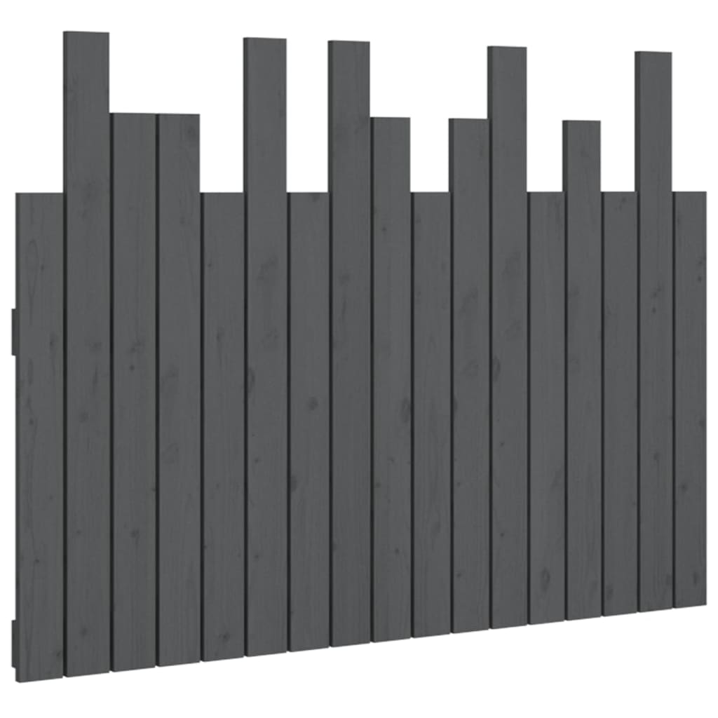 Tête de lit murale Gris 108x3x80 cm Bois massif de pin Têtes et pieds de lit vidaXL   