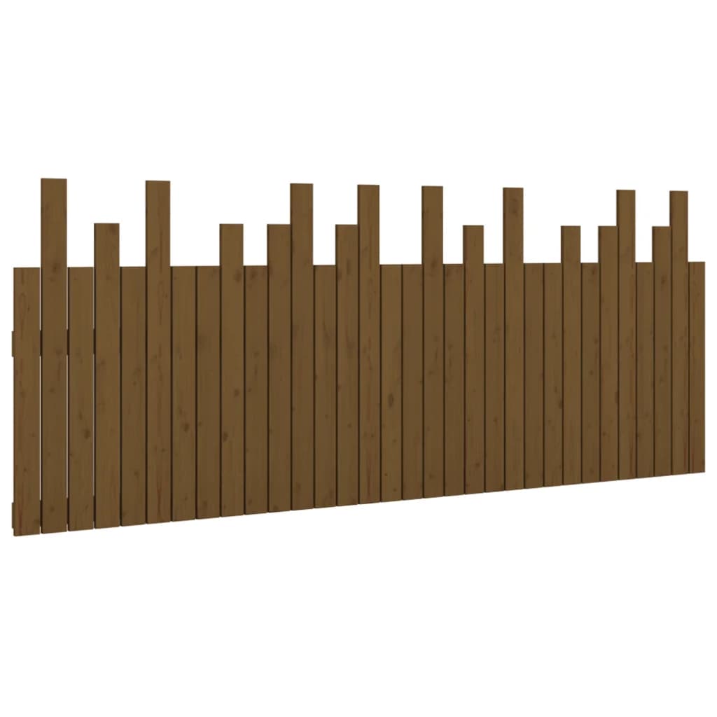 Tête de lit murale Marron miel 204x3x80 cm Bois massif de pin Têtes et pieds de lit vidaXL   