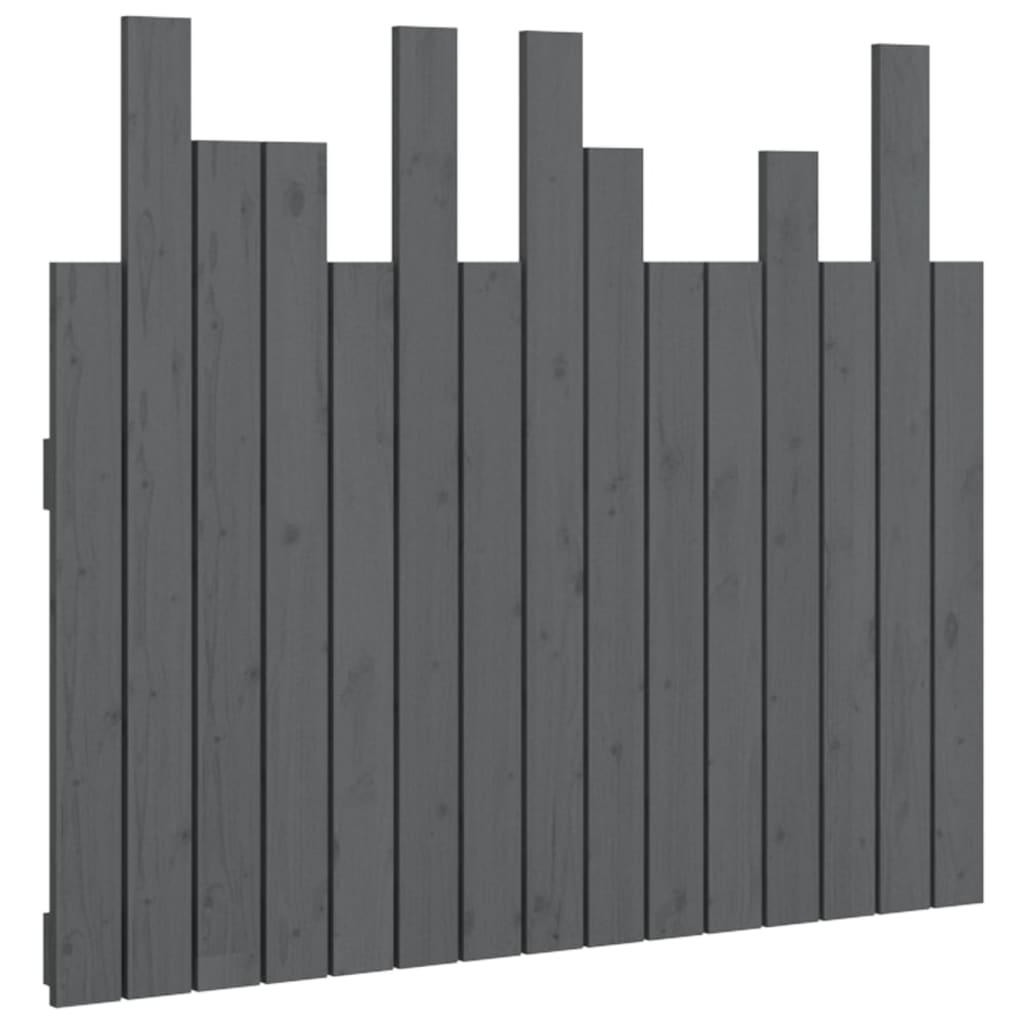 Tête de lit murale Gris 95,5x3x80 cm Bois massif de pin Têtes et pieds de lit vidaXL   