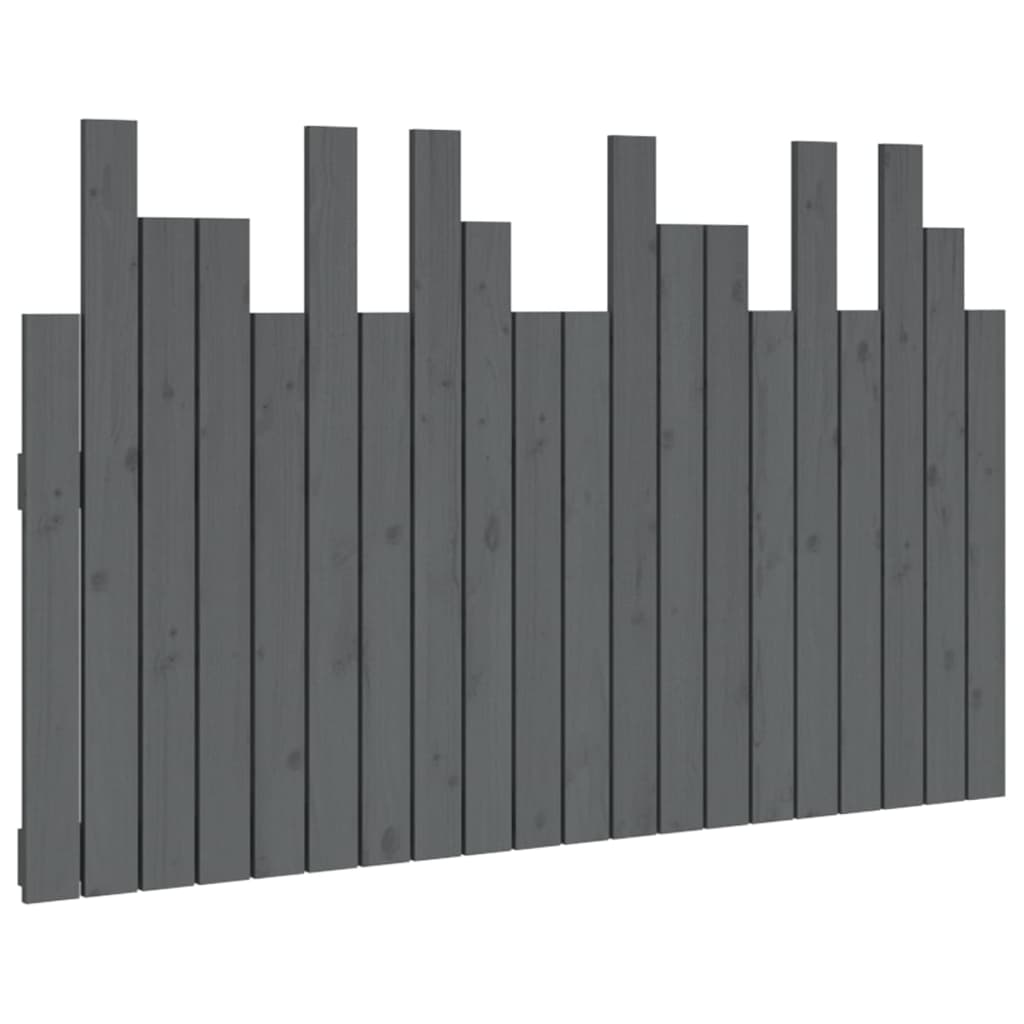 Tête de lit murale Gris 127,5x3x80 cm Bois massif de pin Têtes et pieds de lit vidaXL   