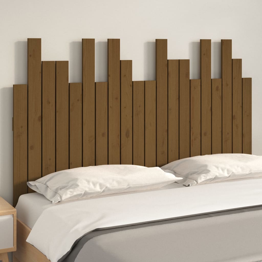 Tête de lit murale Marron miel 127,5x3x80 cm Bois massif de pin Têtes et pieds de lit vidaXL   