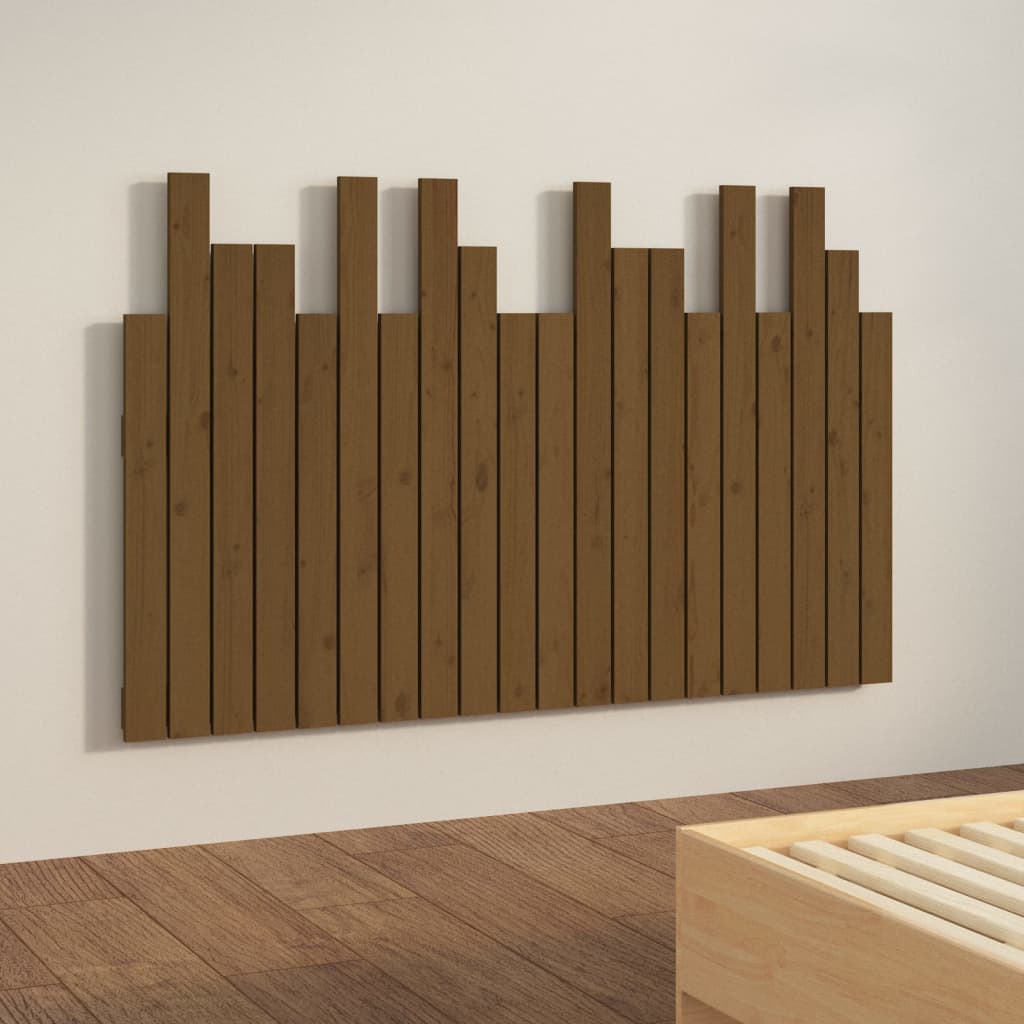 Tête de lit murale Marron miel 127,5x3x80 cm Bois massif de pin Têtes et pieds de lit vidaXL   