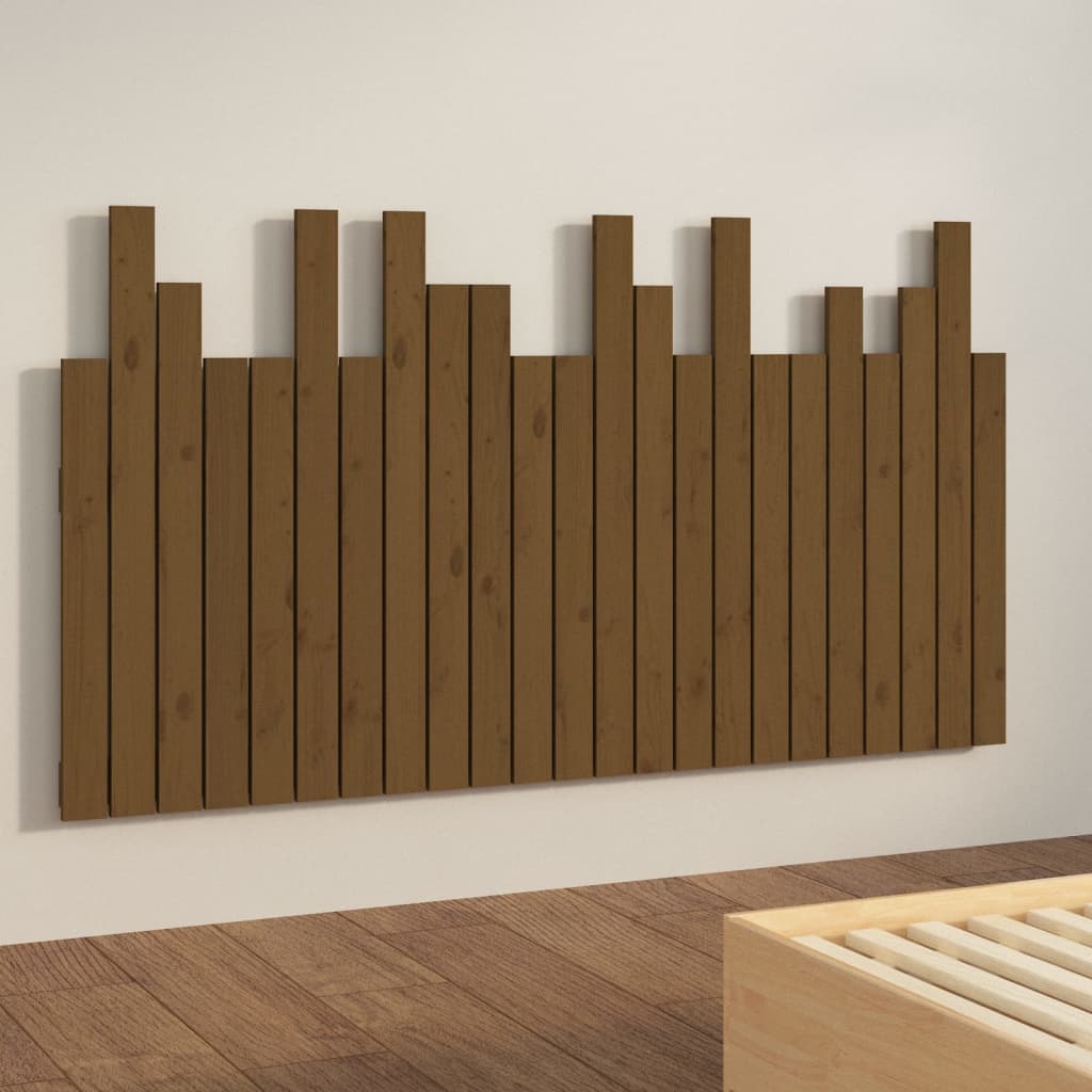 Tête de lit murale Marron miel 146,5x3x80 cm Bois massif de pin Têtes et pieds de lit vidaXL   