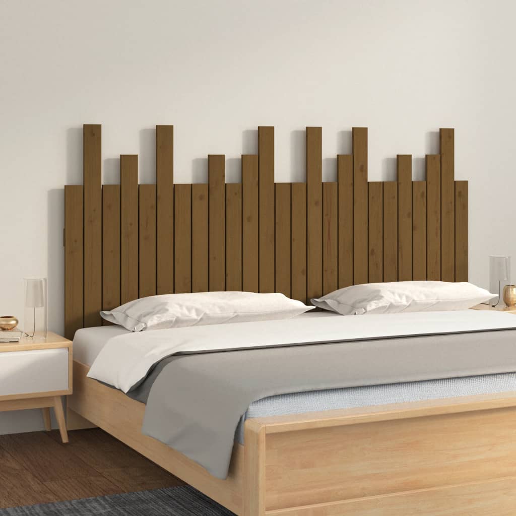 Tête de lit murale Marron miel 159,5x3x80 cm Bois massif de pin Têtes et pieds de lit vidaXL   