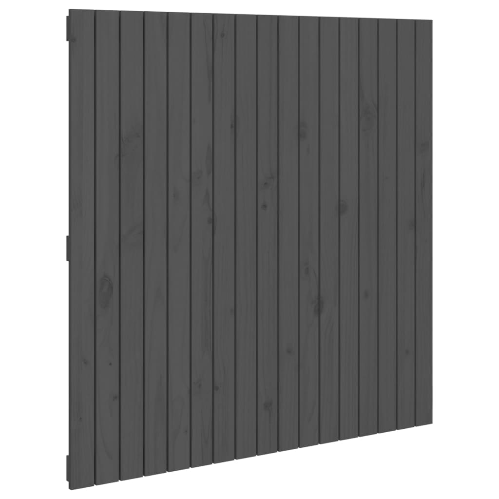 Tête de lit murale Gris 108x3x110 cm Bois massif de pin Têtes et pieds de lit vidaXL   