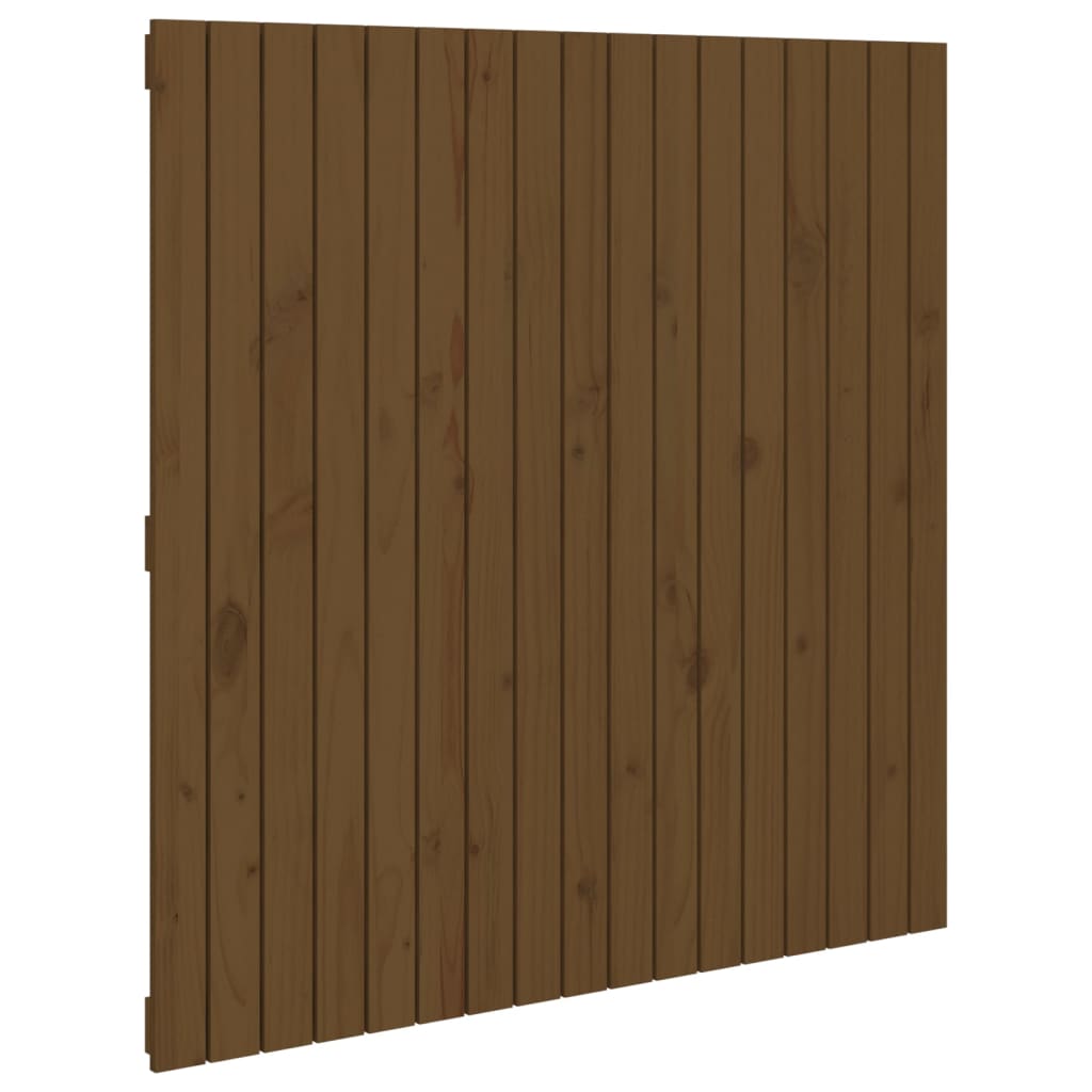 Tête de lit murale Marron miel 108x3x110 cm Bois massif de pin Têtes et pieds de lit vidaXL   