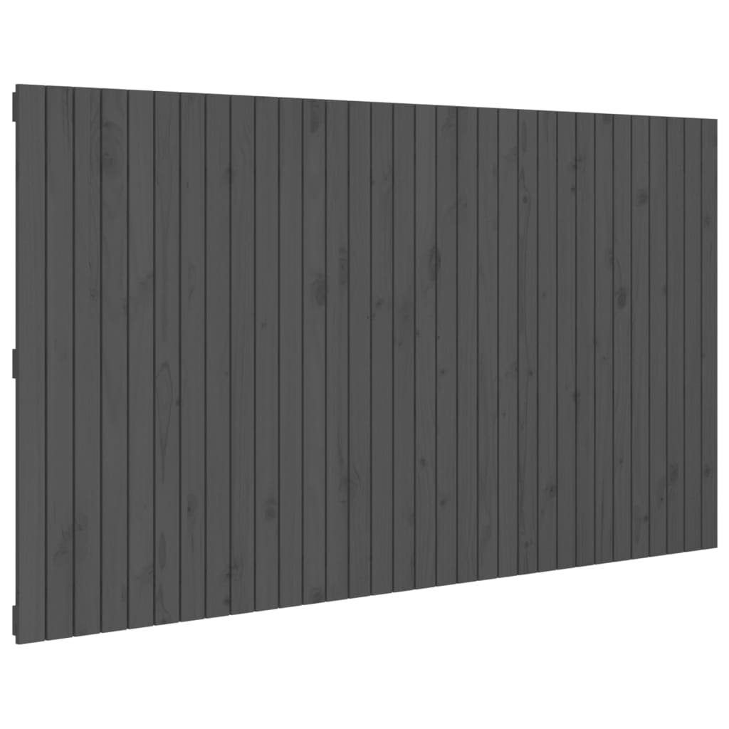 Tête de lit murale Gris 204x3x110 cm Bois massif de pin Têtes et pieds de lit vidaXL   