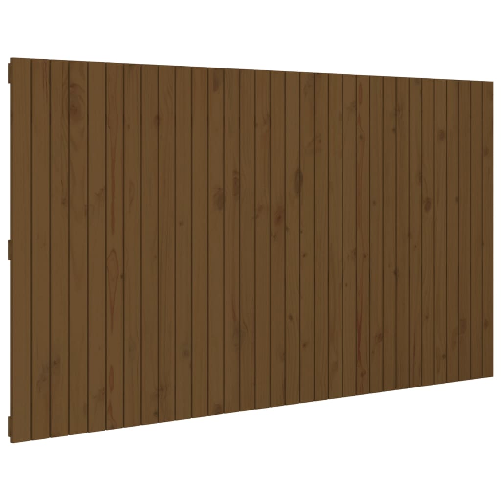 Tête de lit murale Marron miel 204x3x110 cm Bois massif de pin Têtes et pieds de lit vidaXL   