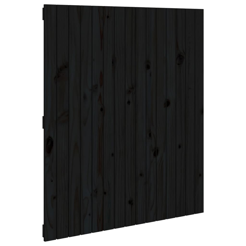 Tête de lit murale Noir 95,5x3x110 cm Bois massif de pin Têtes et pieds de lit vidaXL   