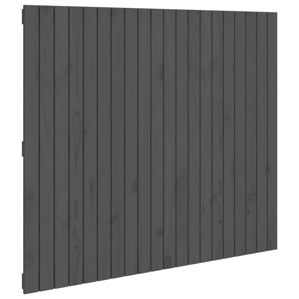 Tête de lit murale Gris 127,5x3x110 cm Bois massif de pin Têtes et pieds de lit vidaXL   