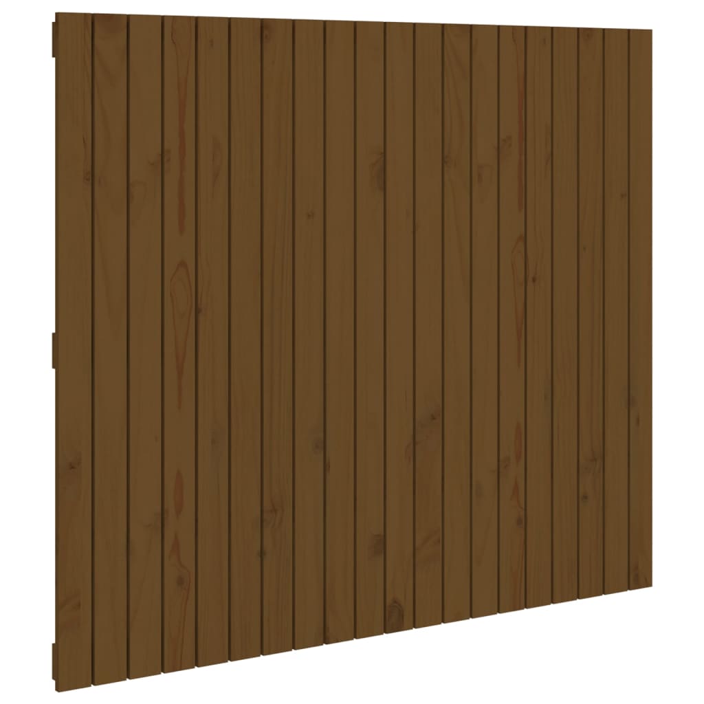 Tête de lit murale Marron miel 127,5x3x110cm Bois massif de pin Têtes et pieds de lit vidaXL   