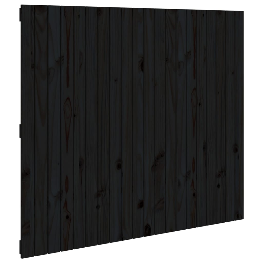 Tête de lit murale Noir 127,5x3x110 cm Bois massif de pin Têtes et pieds de lit vidaXL   