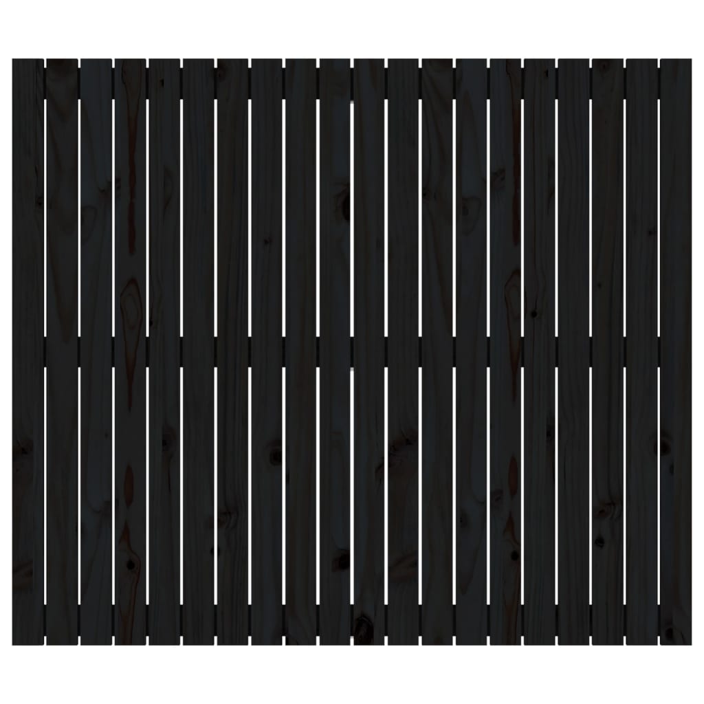 Tête de lit murale Noir 127,5x3x110 cm Bois massif de pin Têtes et pieds de lit vidaXL   