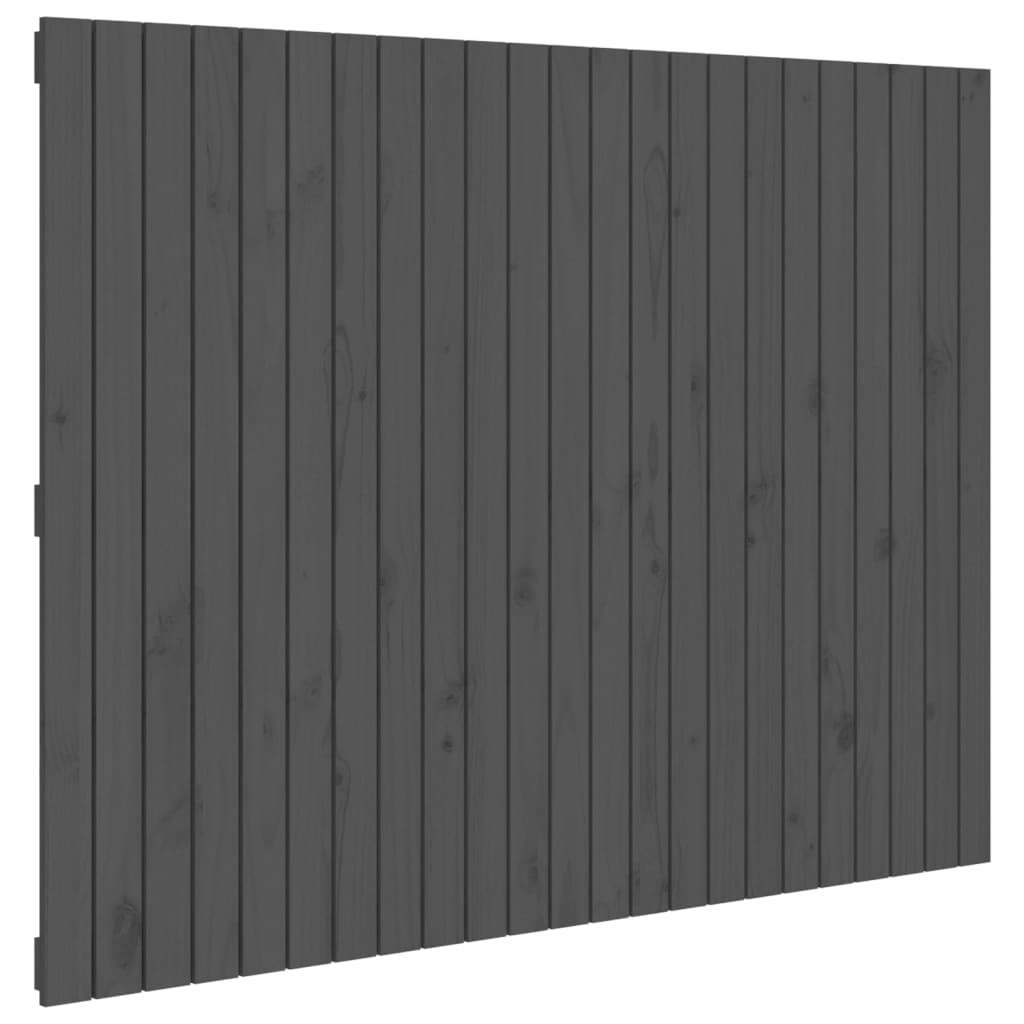 Tête de lit murale Gris 146,5x3x110 cm Bois massif de pin Têtes et pieds de lit vidaXL   