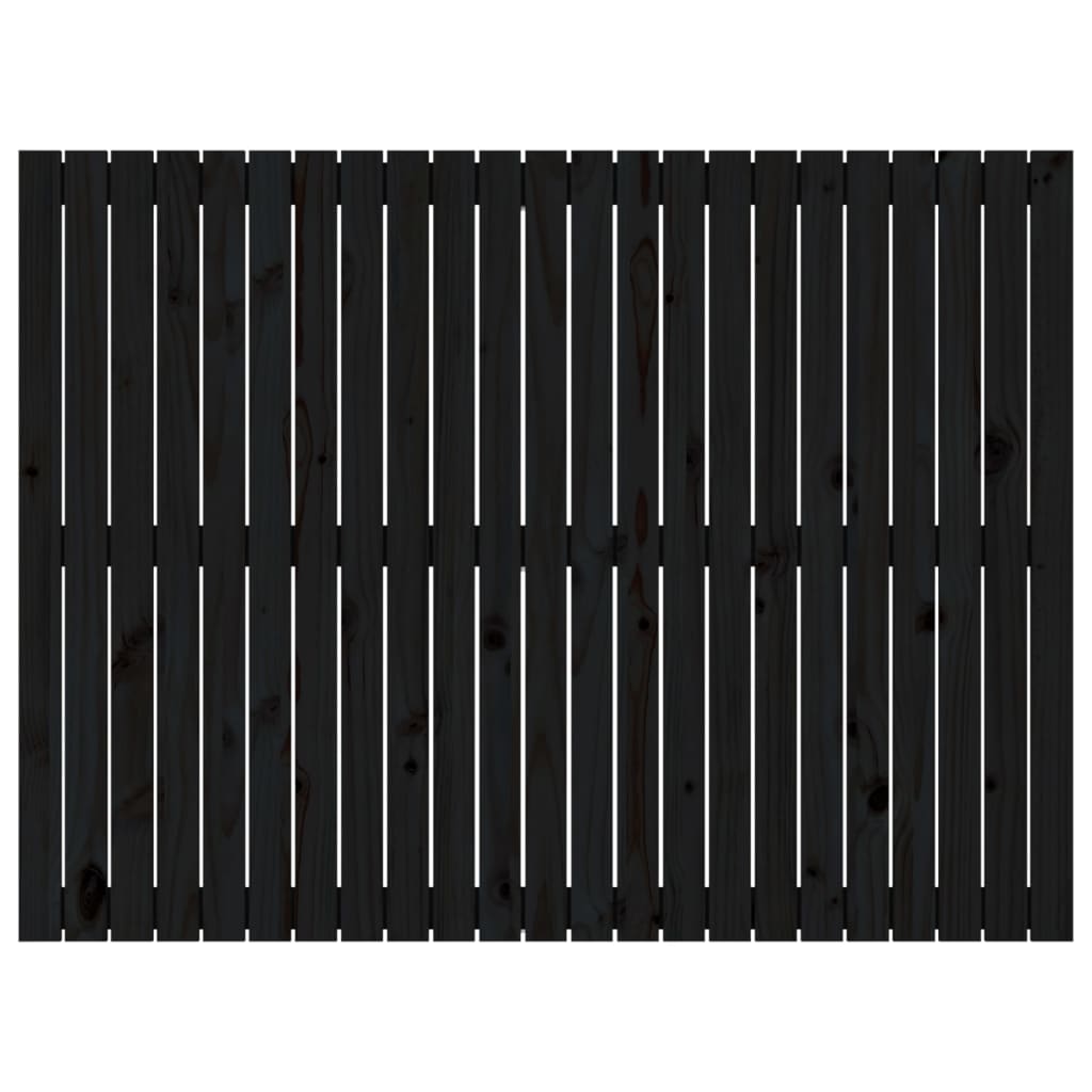 Tête de lit murale Noir 146,5x3x110 cm Bois massif de pin Têtes et pieds de lit vidaXL   