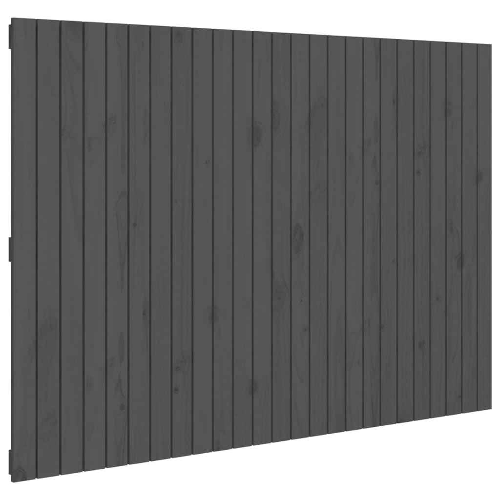 Tête de lit murale Gris 159,5x3x110 cm Bois massif de pin Têtes et pieds de lit vidaXL   