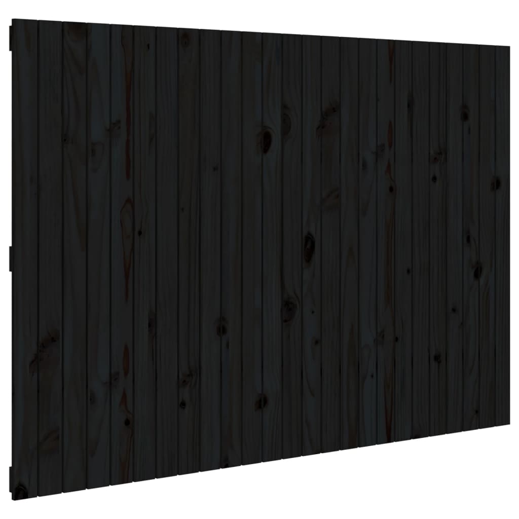 Tête de lit murale Noir 159,5x3x110 cm Bois massif de pin Têtes et pieds de lit vidaXL   