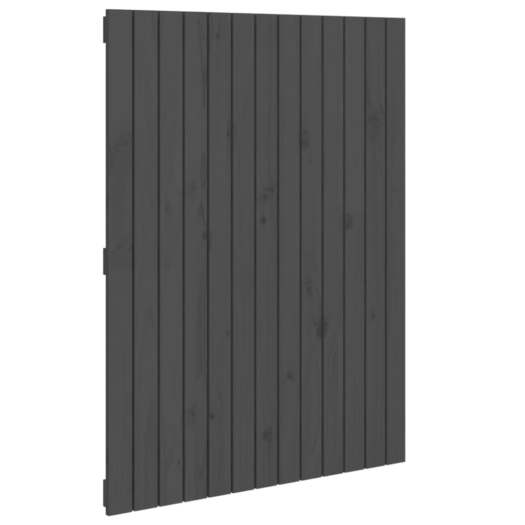 Tête de lit murale Gris 82,5x3x110 cm Bois massif de pin Têtes et pieds de lit vidaXL   